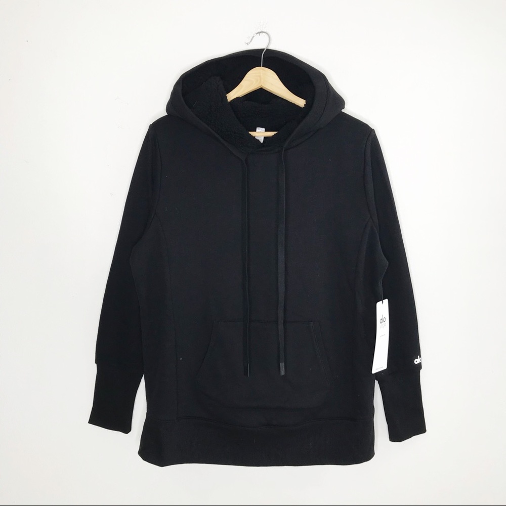 NWT ALO Yoga Heat Up Black Hoodie Sweatshirt - Picture 3 of 8